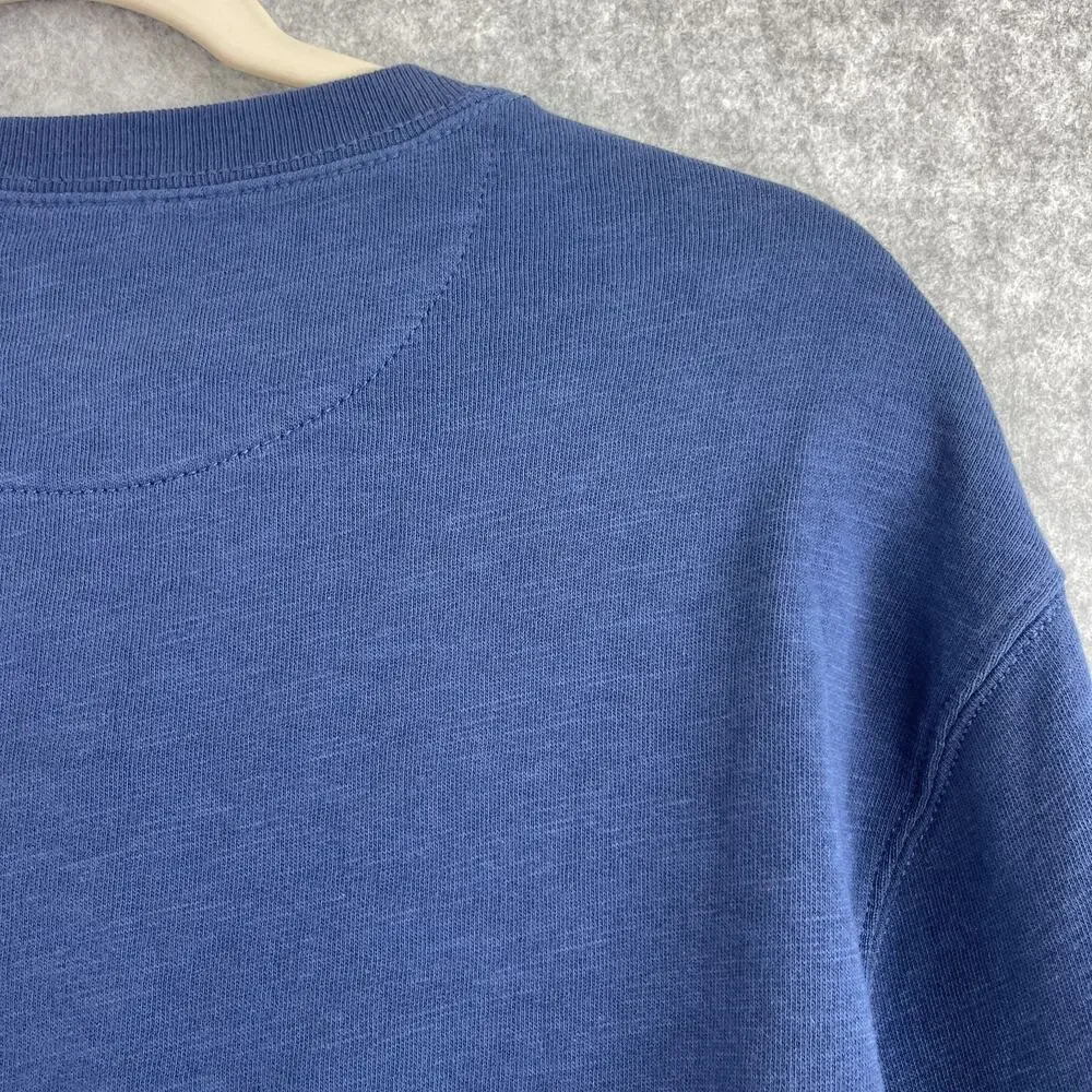 J Crew Sweatshirt Mens Medium Blue Lightweight French Terry‎ Pocket Crewneck New